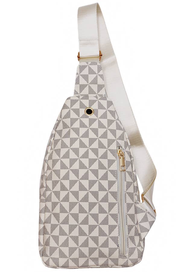 IVORY TRIANGLE CHECKERED SLING