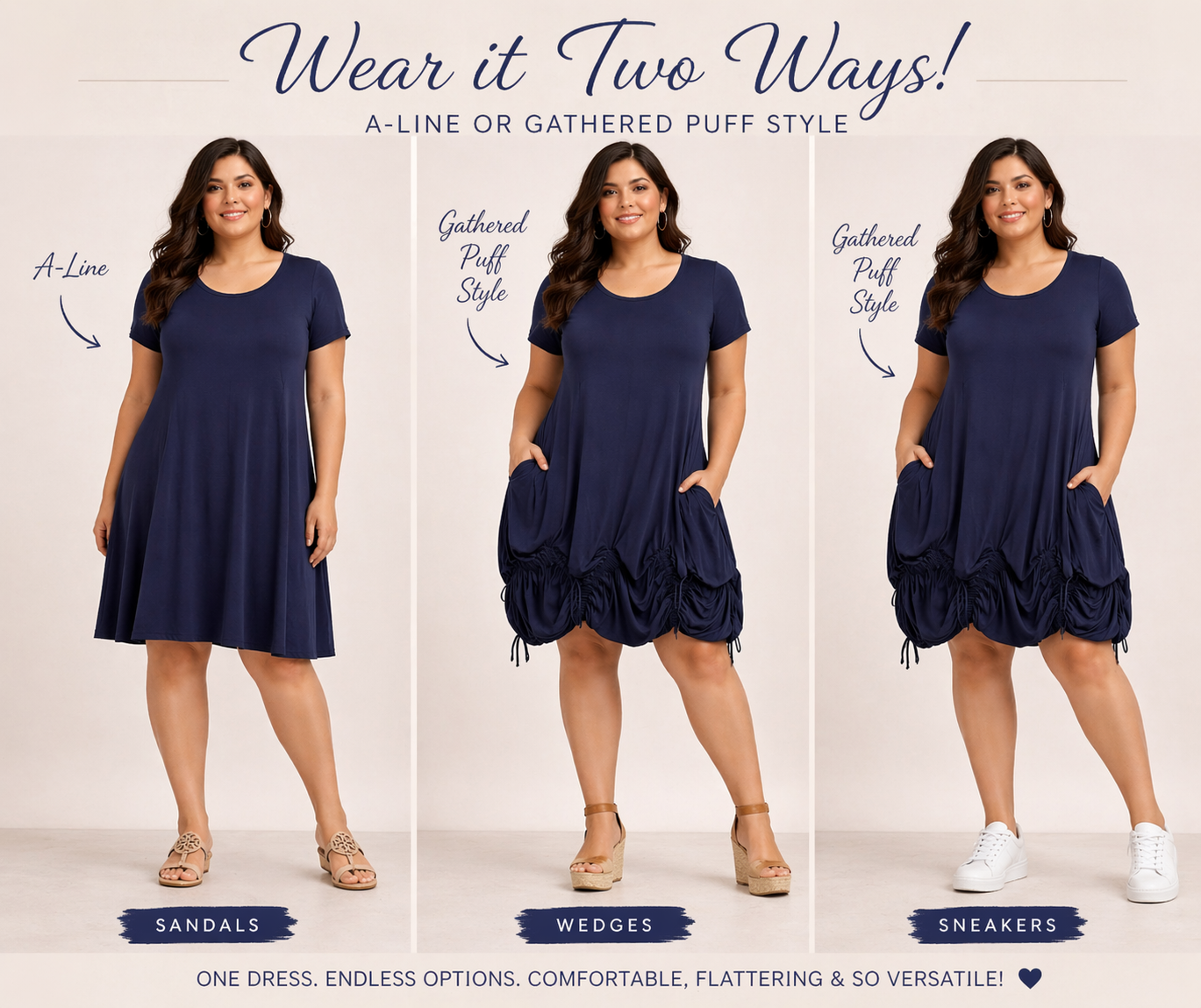 TWO WAY WONDER  A LINE DRESS
