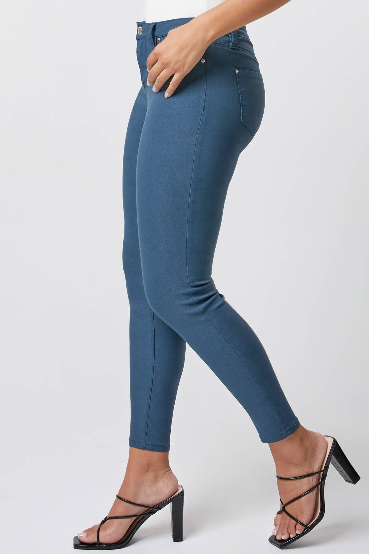 Hyperstretch Mid-Rise Skinny Blue Steel