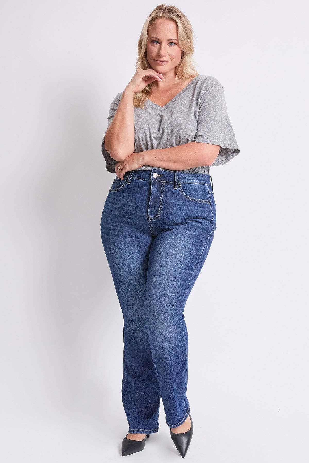PLUS HIGH RISE BOOTCUT JEANS