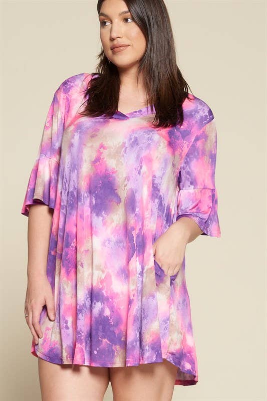 Plus Lovely Venezia Tie Dye Dress