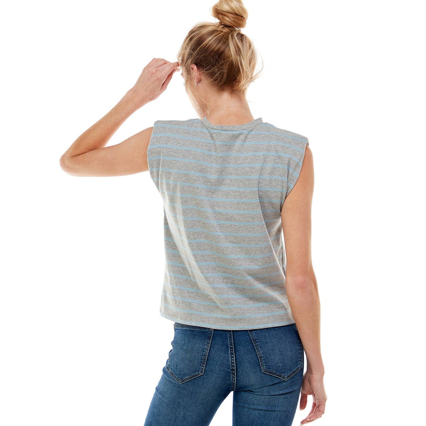 COASTAL CHICK STRIPE SLEEVELESS TANK