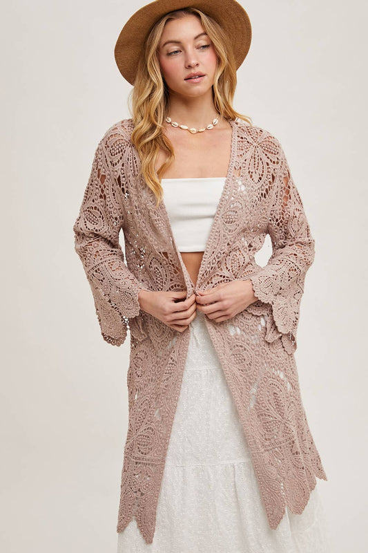 LATTE CROCHET CARDIGAN
