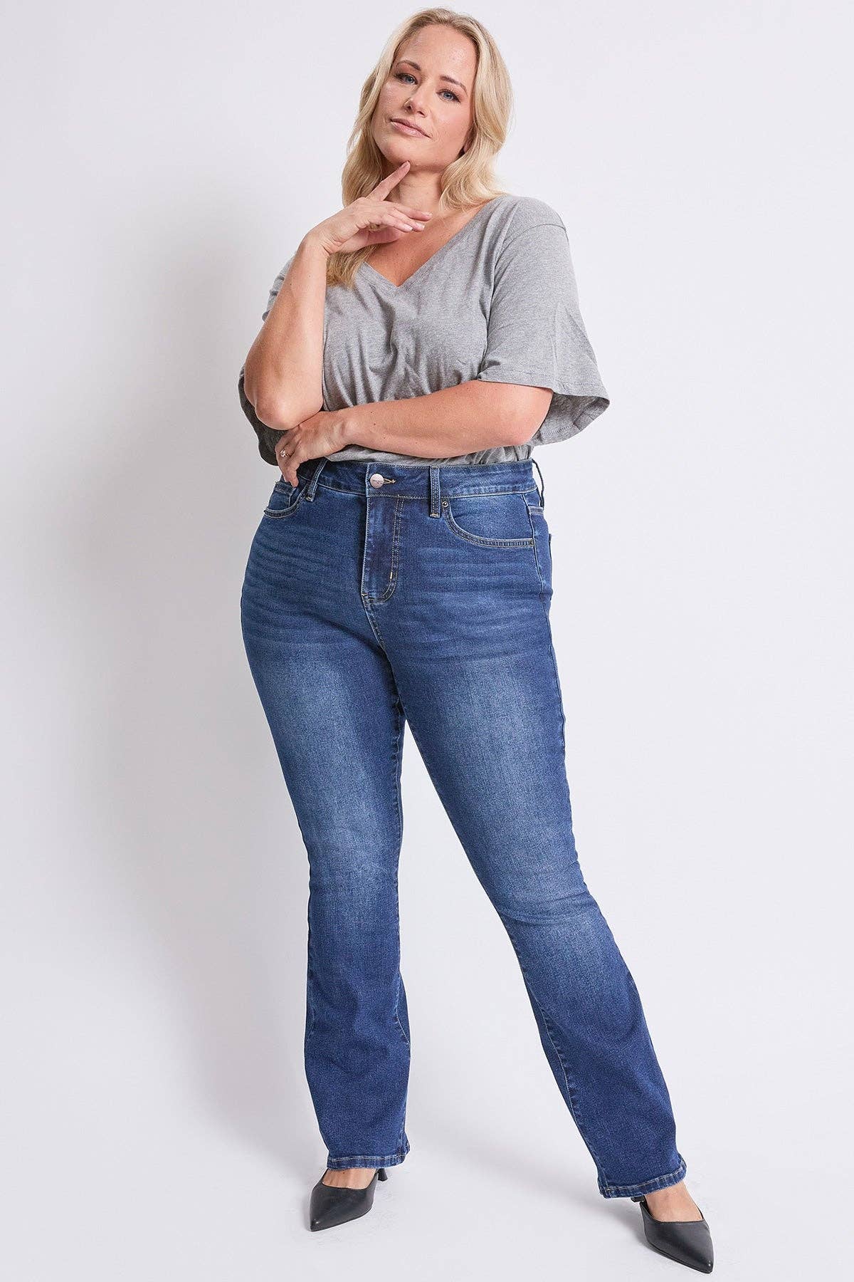 PLUS HIGH RISE BOOTCUT JEANS