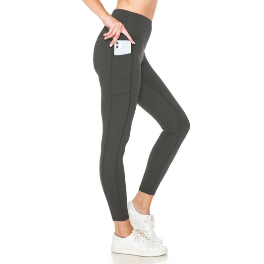 CHARCOAL FLEECE LINED LEGGING