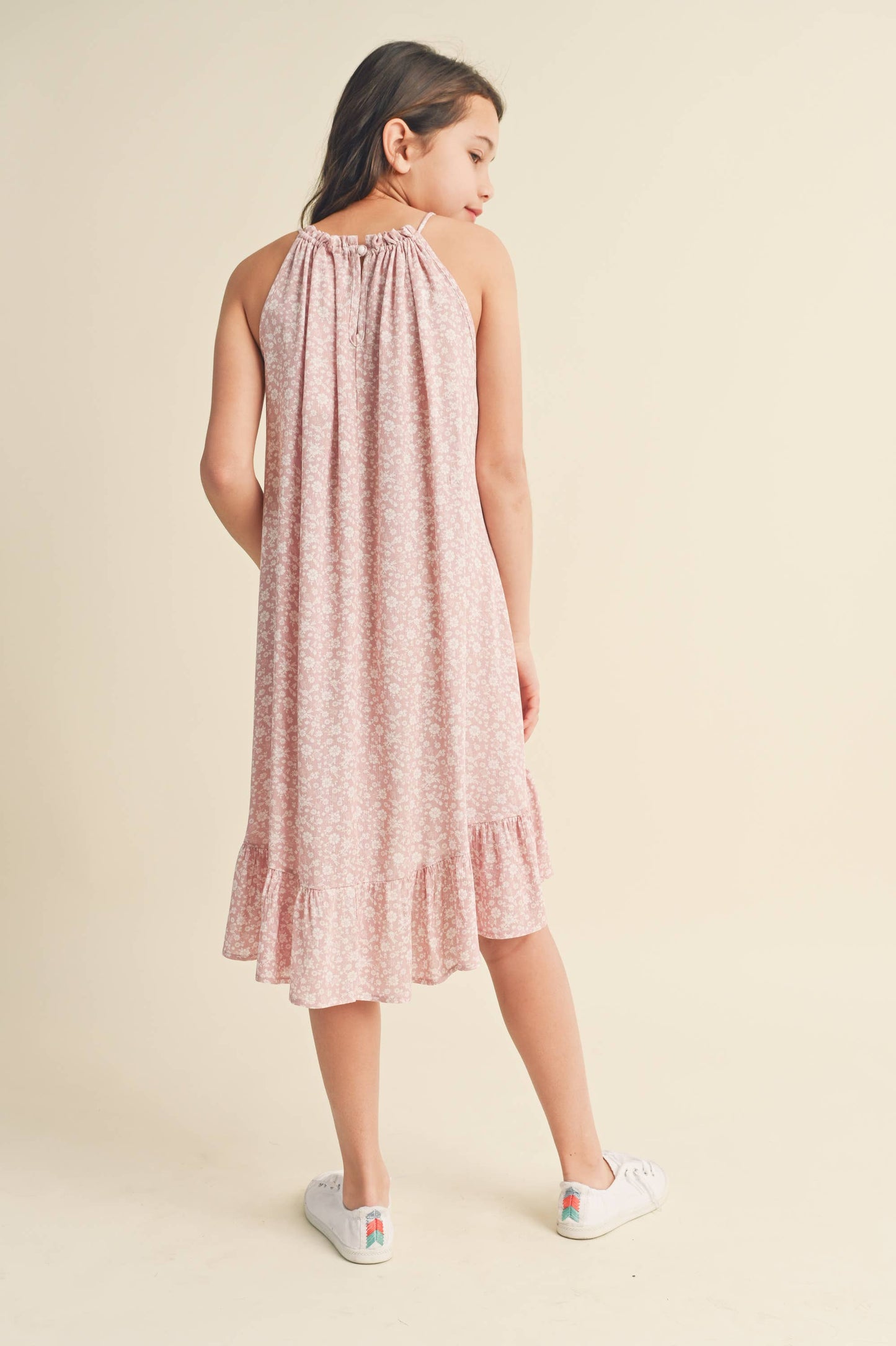 BLUSH HALTER DRESS