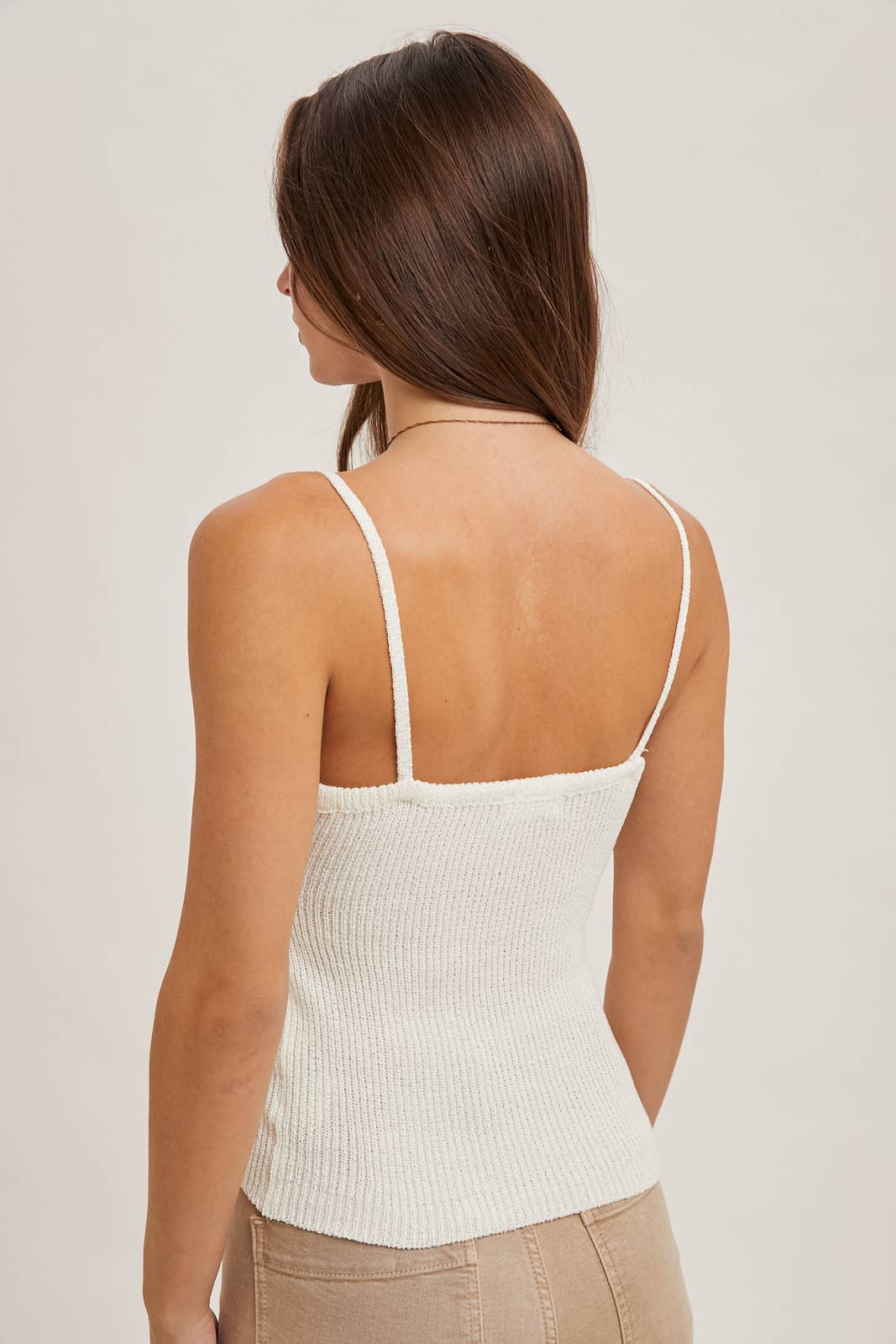 IVORY RIBBED KNIT
