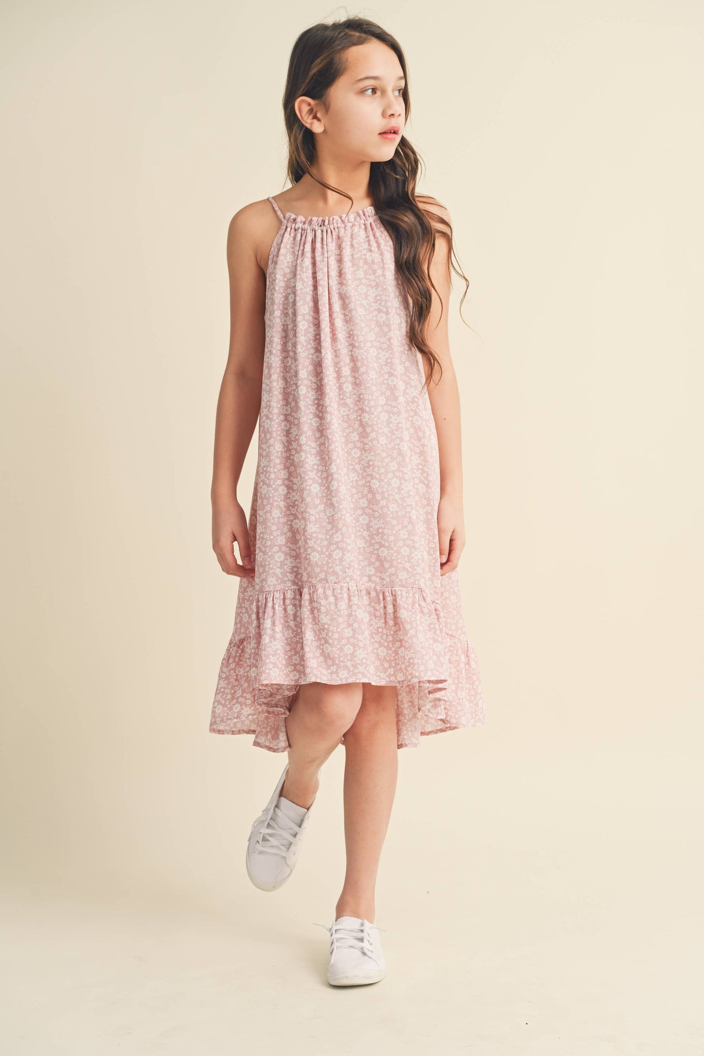 BLUSH HALTER DRESS
