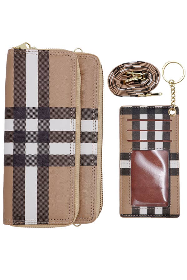 PLAID WALLET CROSSBODY