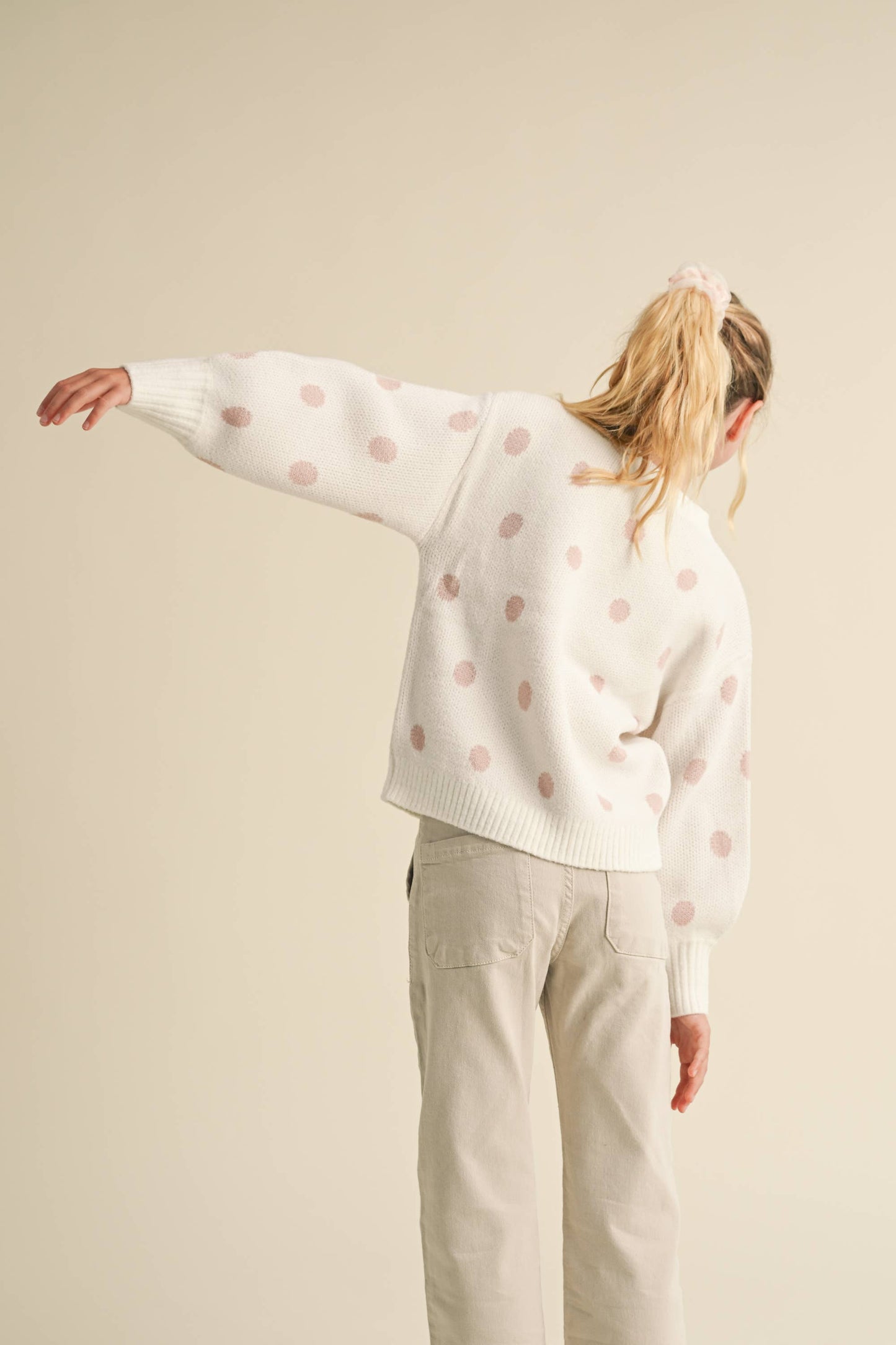 TWEEN POLKA DOT SWEATER