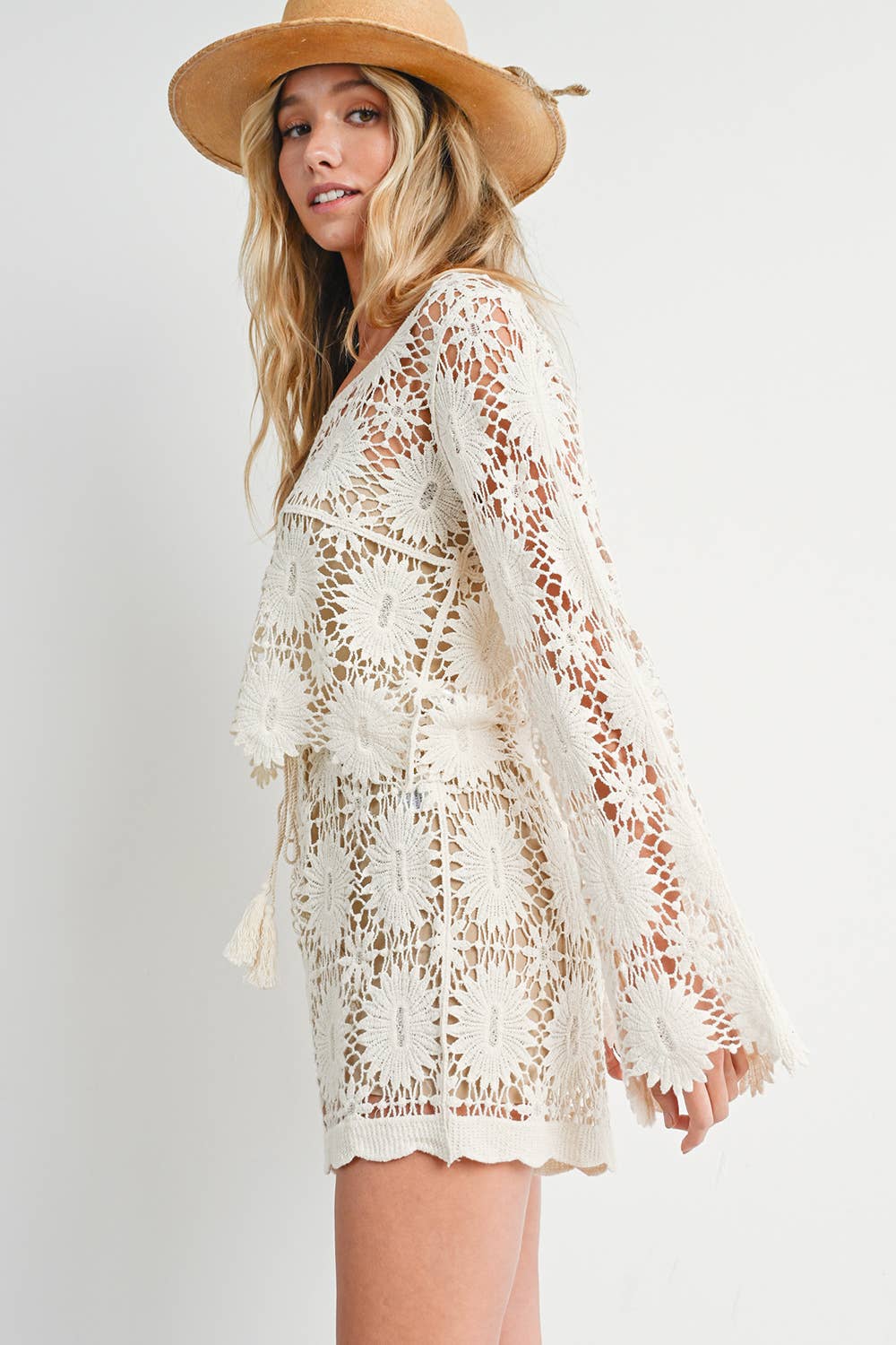 CROCHET CROPPED LONG SLEEVE