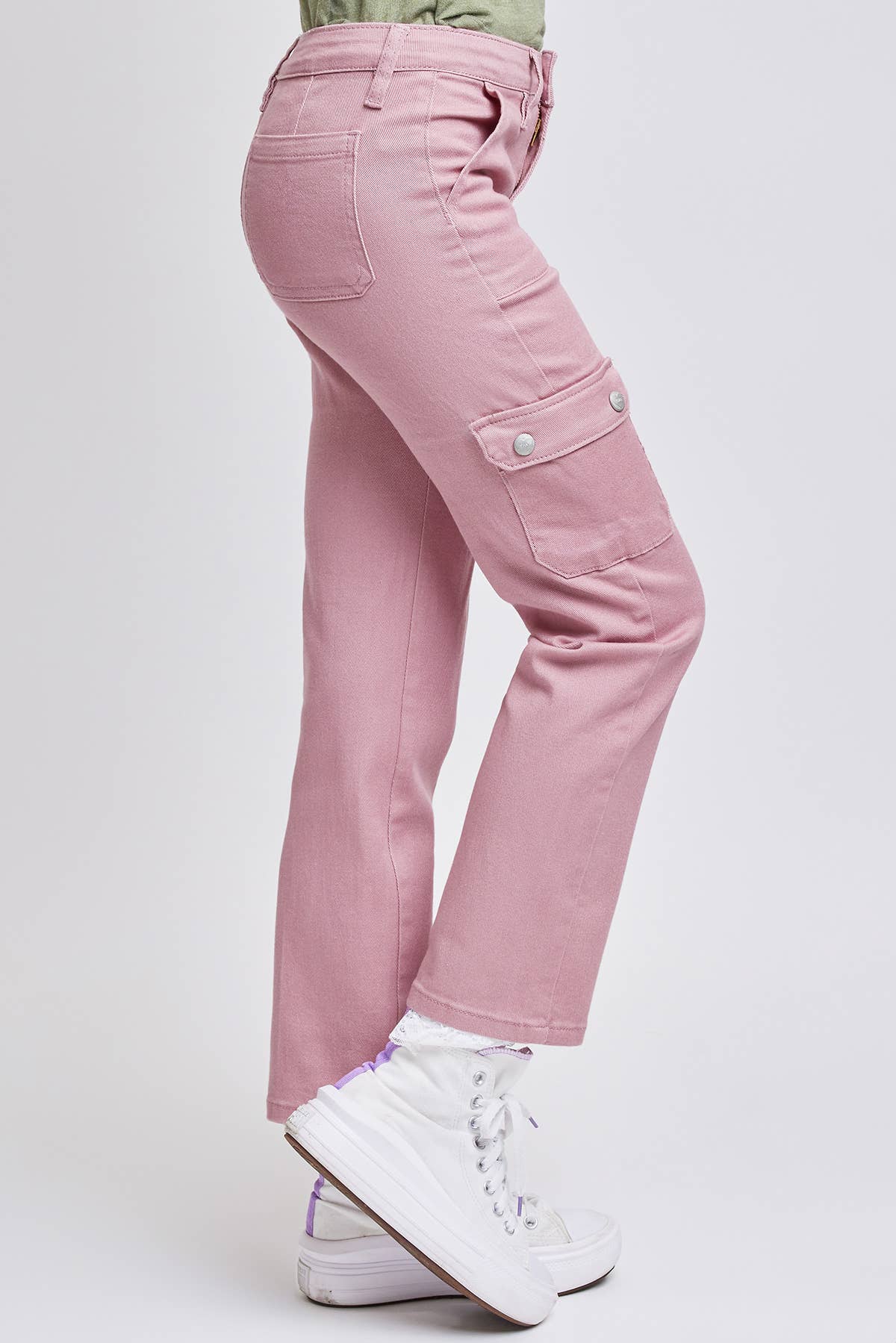 GIRLS MAUVE CARGO PANT