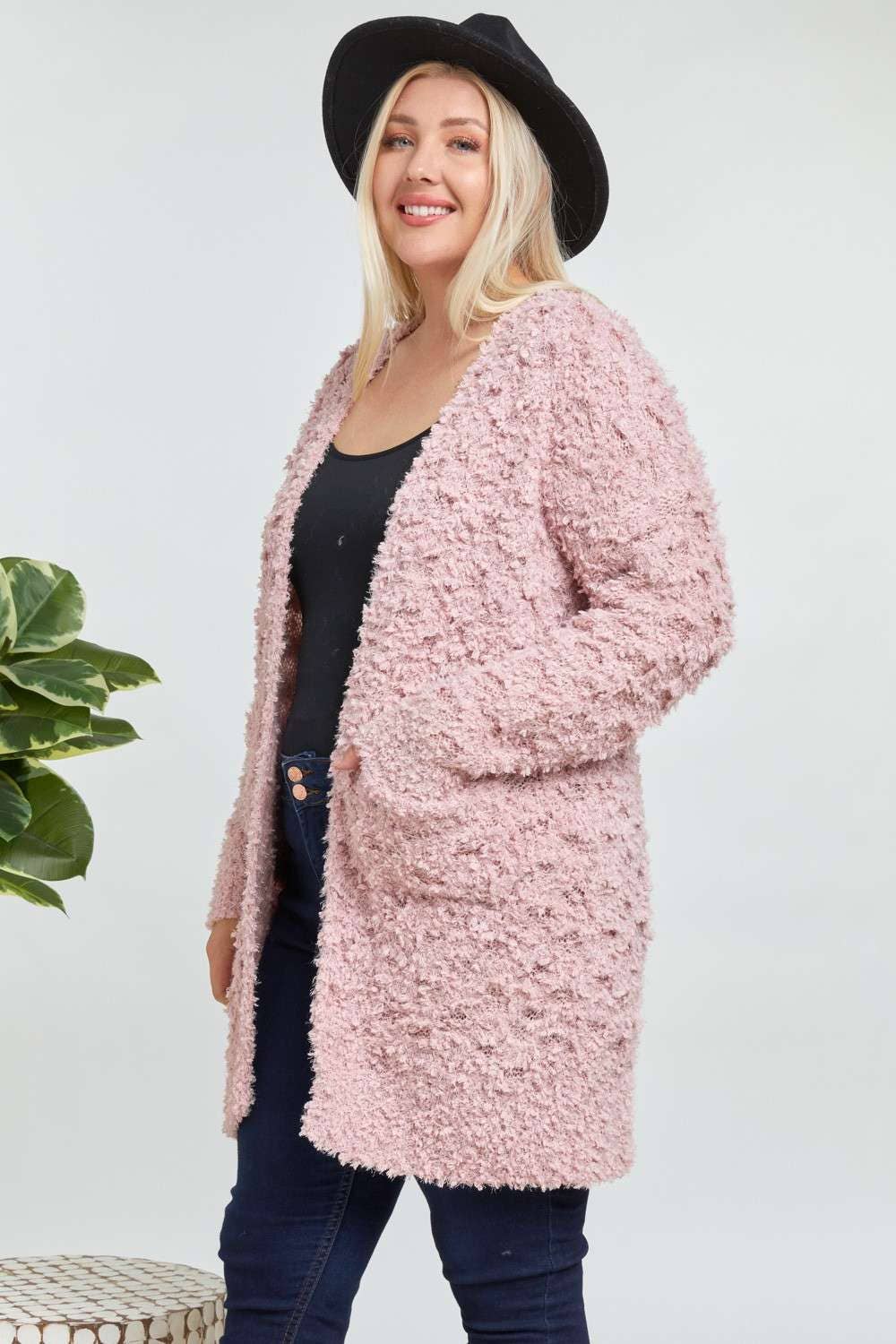 PLUS MAUVE CARDIGAN