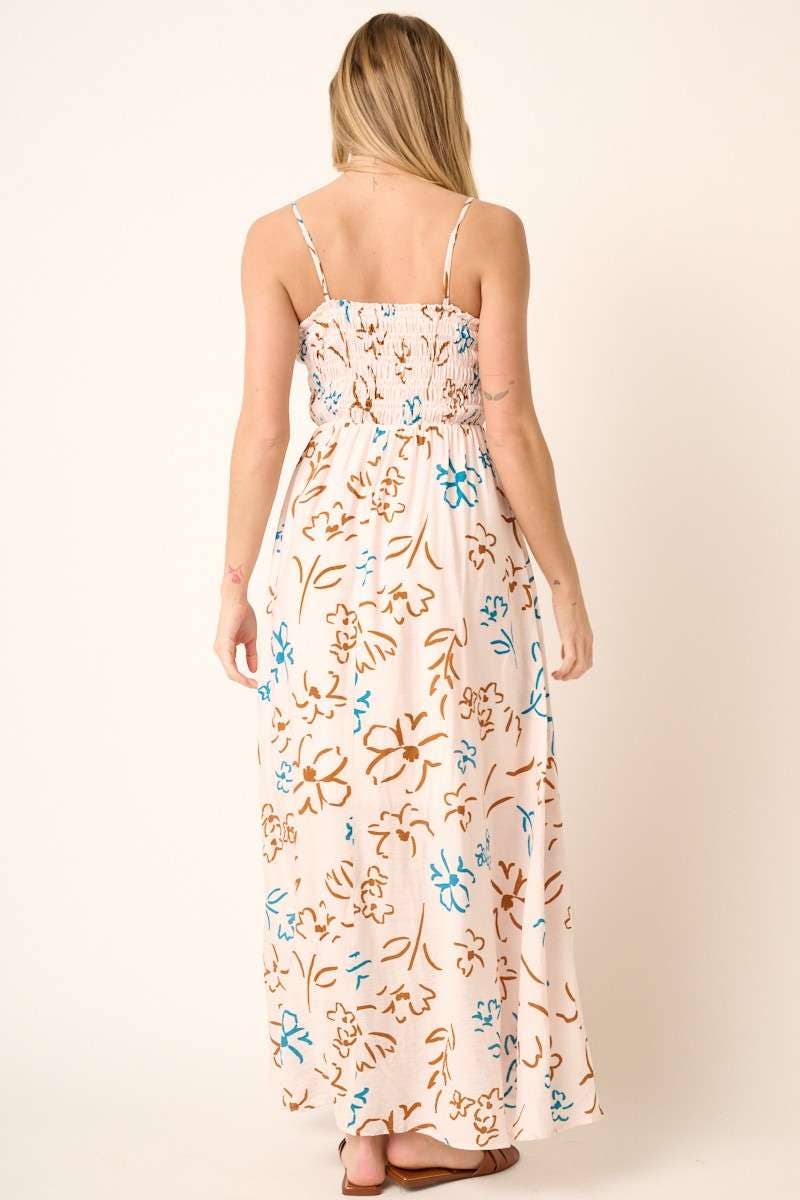 TEAL COMBO FLORAL MAXI