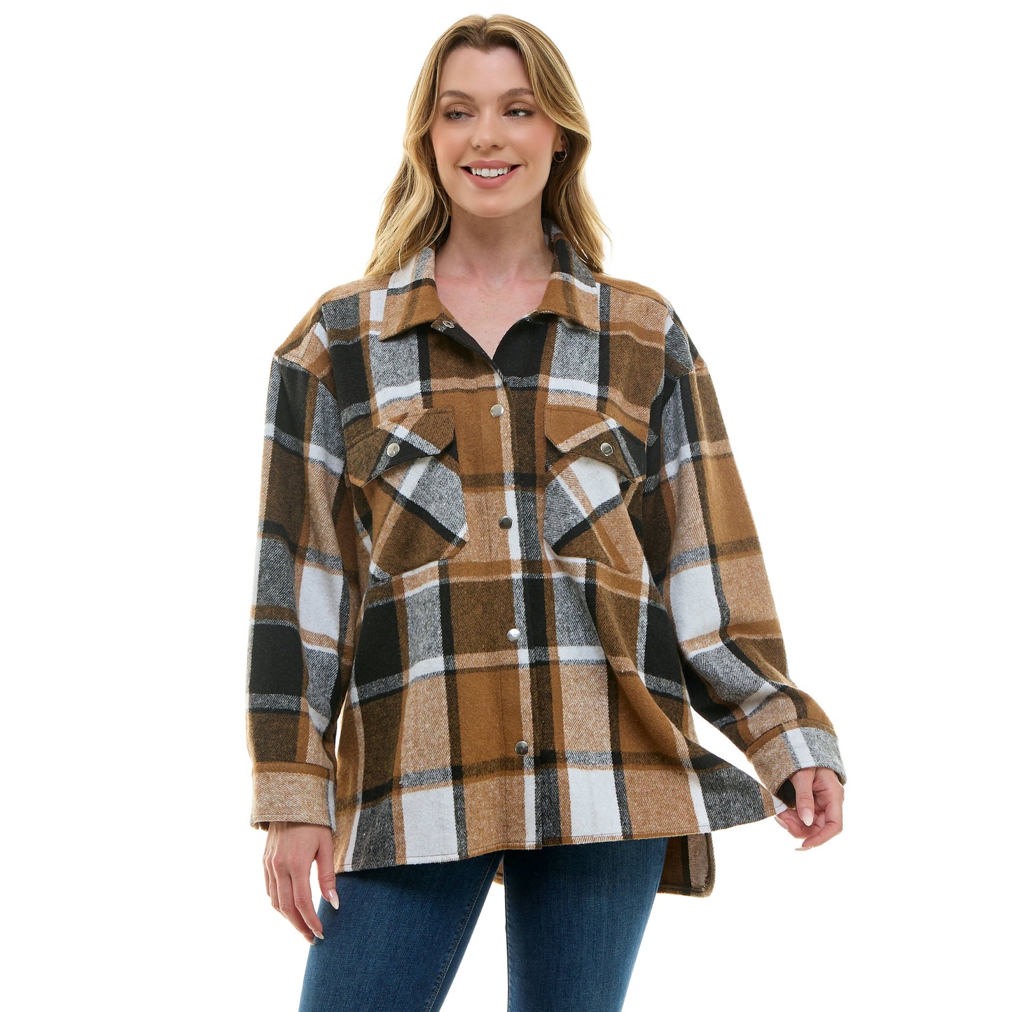 CARMEL PLAID SHACKET