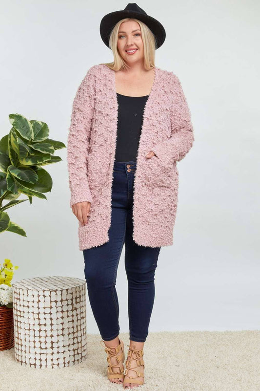 PLUS MAUVE CARDIGAN