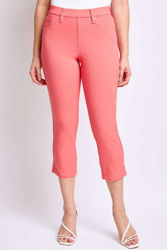 HYPERSTRETCH PULL ON CAPRI WITH SIDE SLIT / MARIGOLD