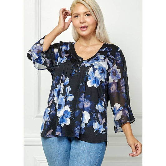 PLUS  BLOOM IN GRACE BLOUSE