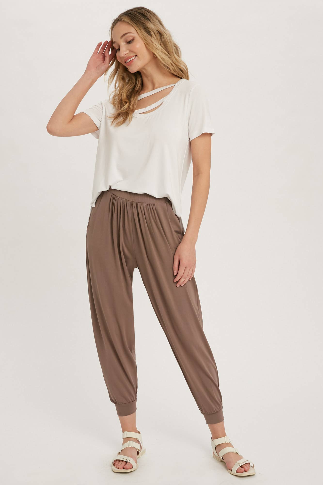 JERSEY MOCHA JOGGER