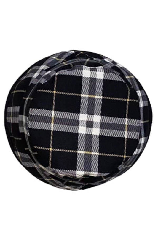 BLACK PLAID BUCKET HAT