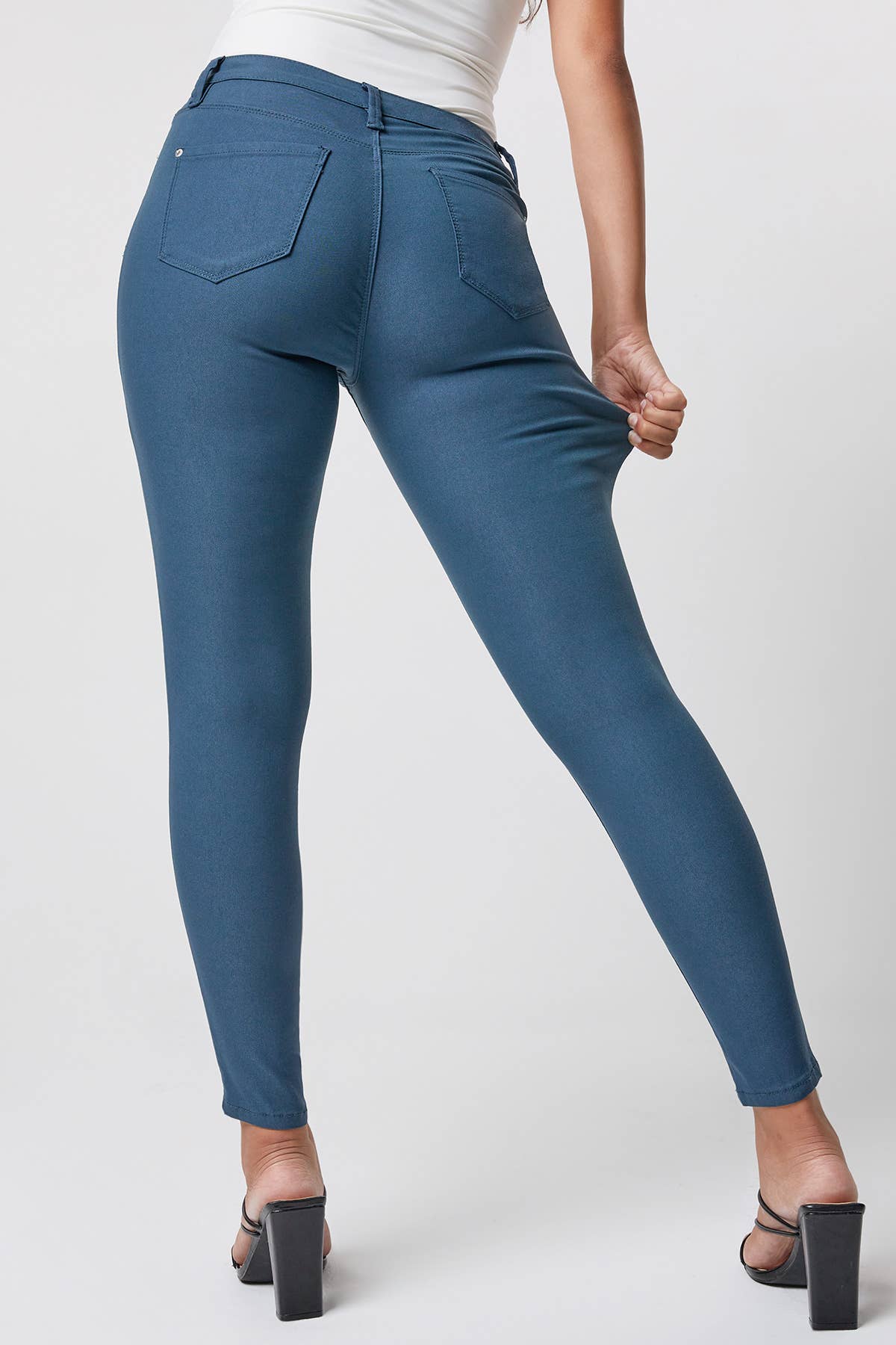 Hyperstretch Mid-Rise Skinny Blue Steel