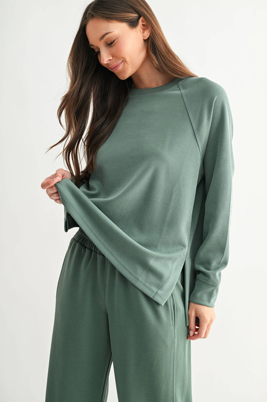 ELDERGREEN RIBBED LONG SLEEVE
