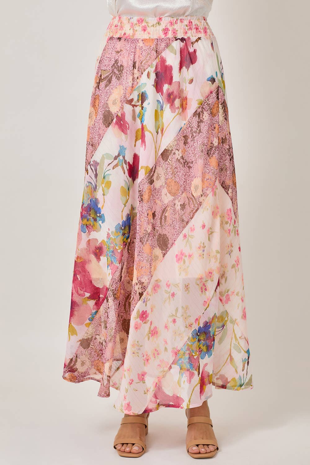 ROSE MIX MAXI SKIRT