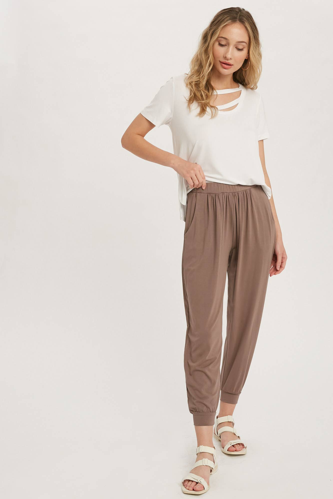 JERSEY MOCHA JOGGER