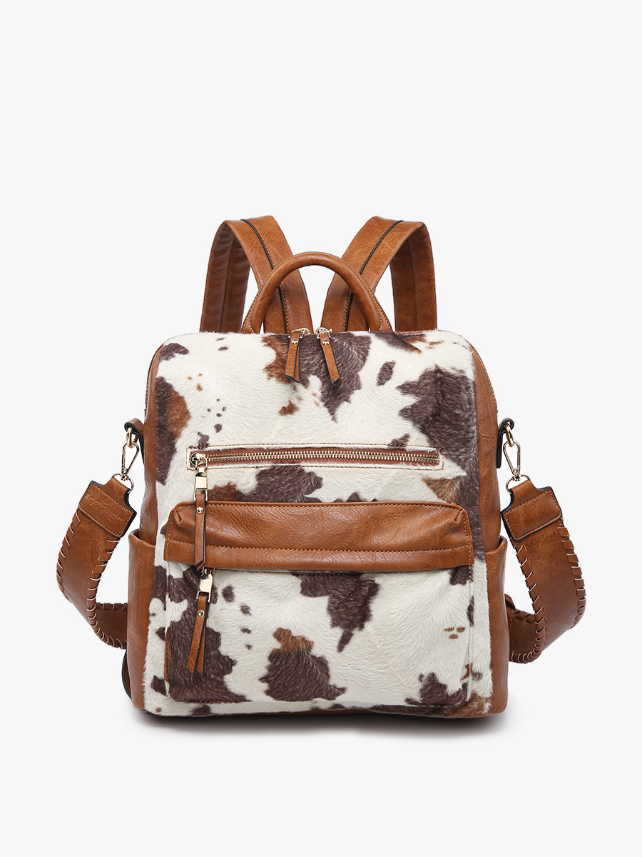 COW BROWN CONVERTIBLE BACKPACK W/ GUITAR STRAP