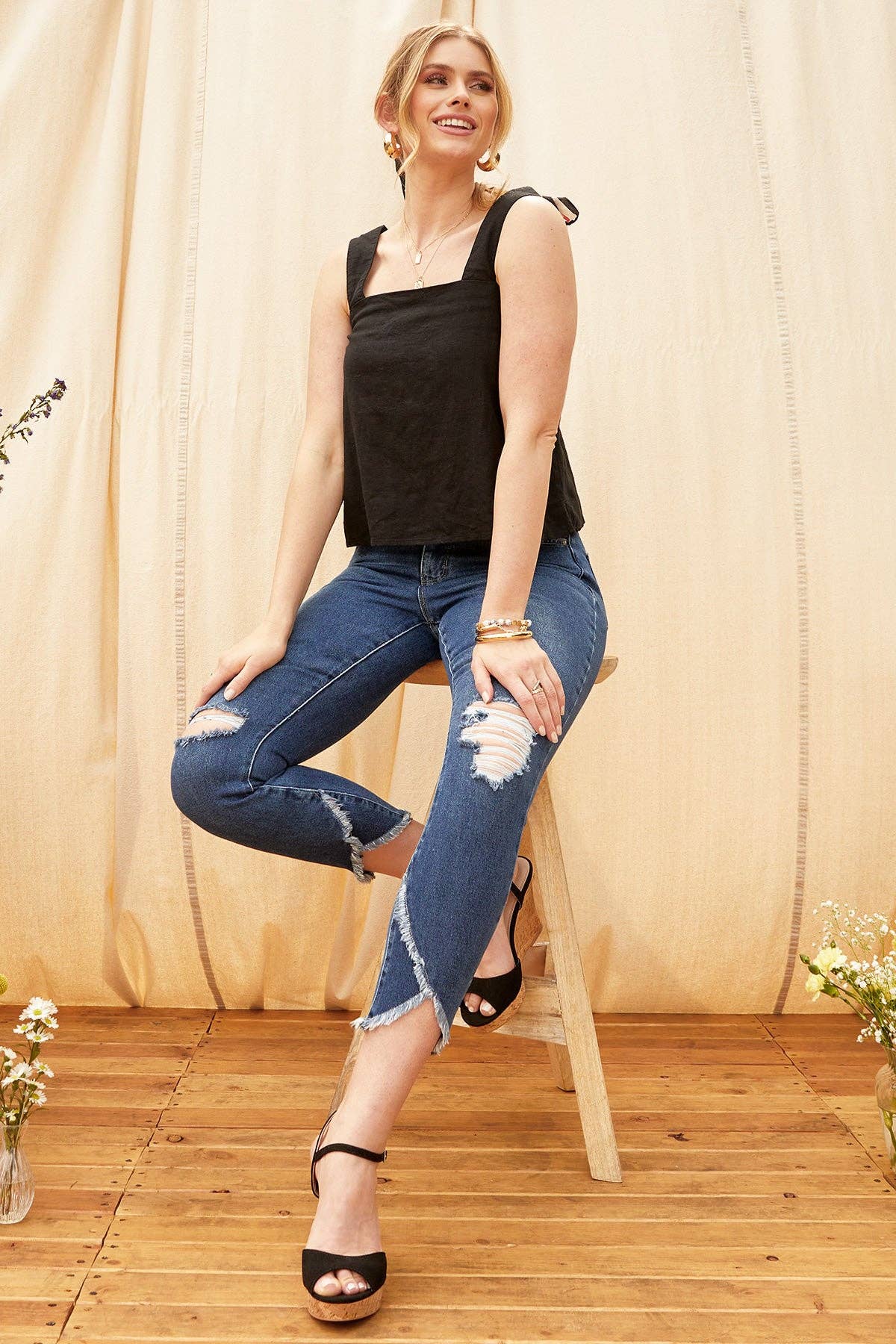 VINTAGE TULIP HEM ANKLE JEAN 27" INSEAM
