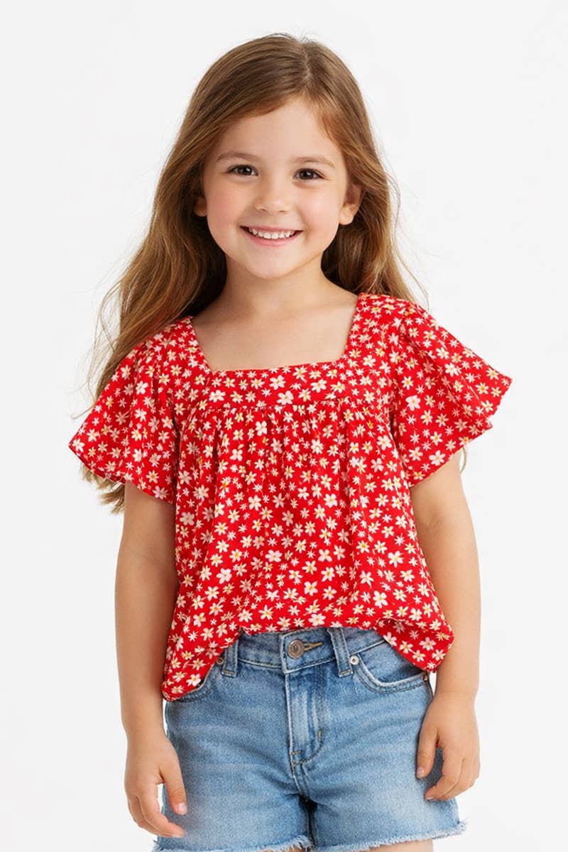 SCARLET DAISY BREEZE TOP