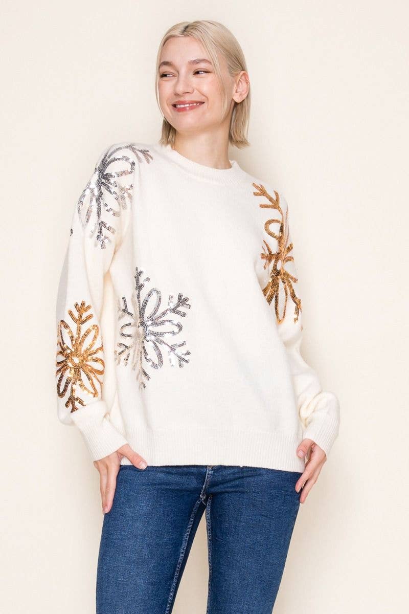 MISSY & PLUS IVORY  SNOWFLAKE