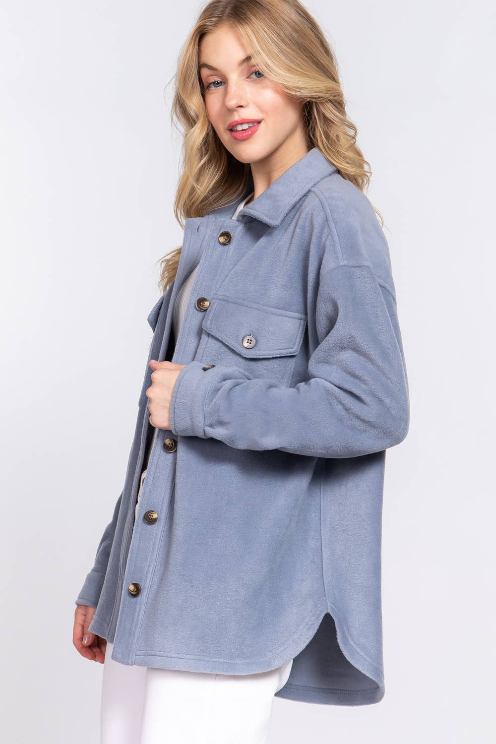 DENIM FLEECE SHACKET