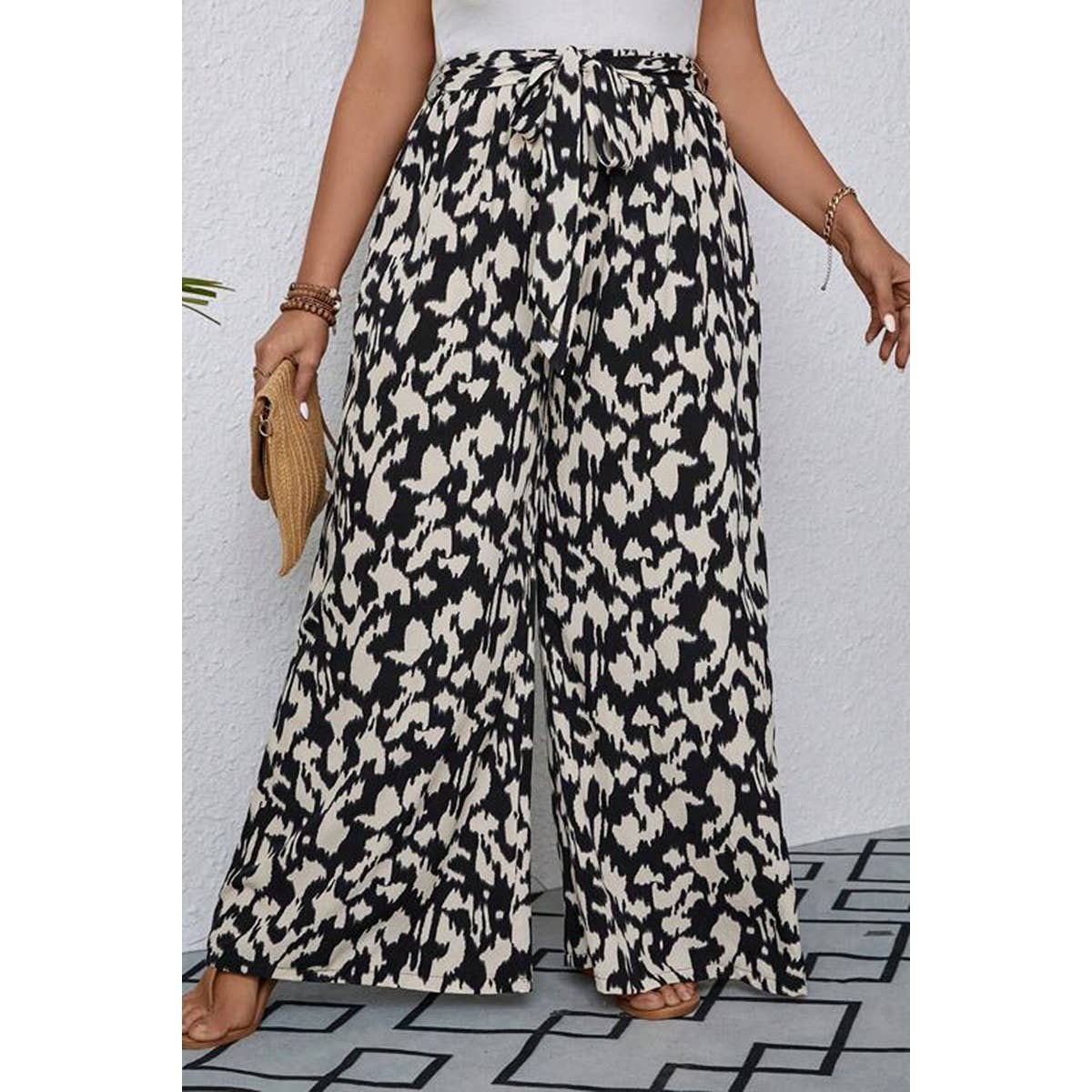 PLUS BLACK/CREAM WIDE LEG