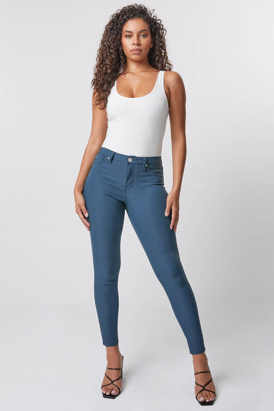 Hyperstretch Mid-Rise Skinny Blue Steel