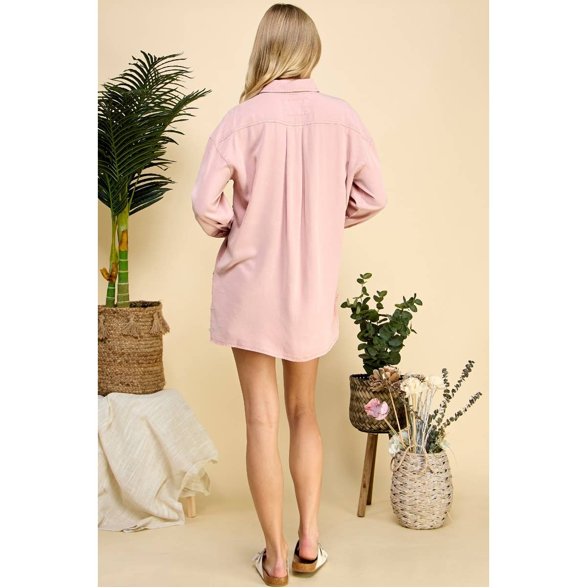 BLUSH OVERSIZE UTILTY SHIRT