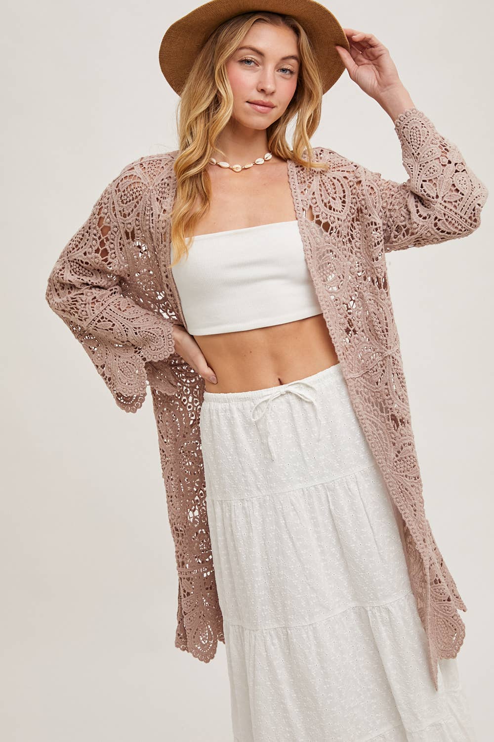 LATTE CROCHET CARDIGAN