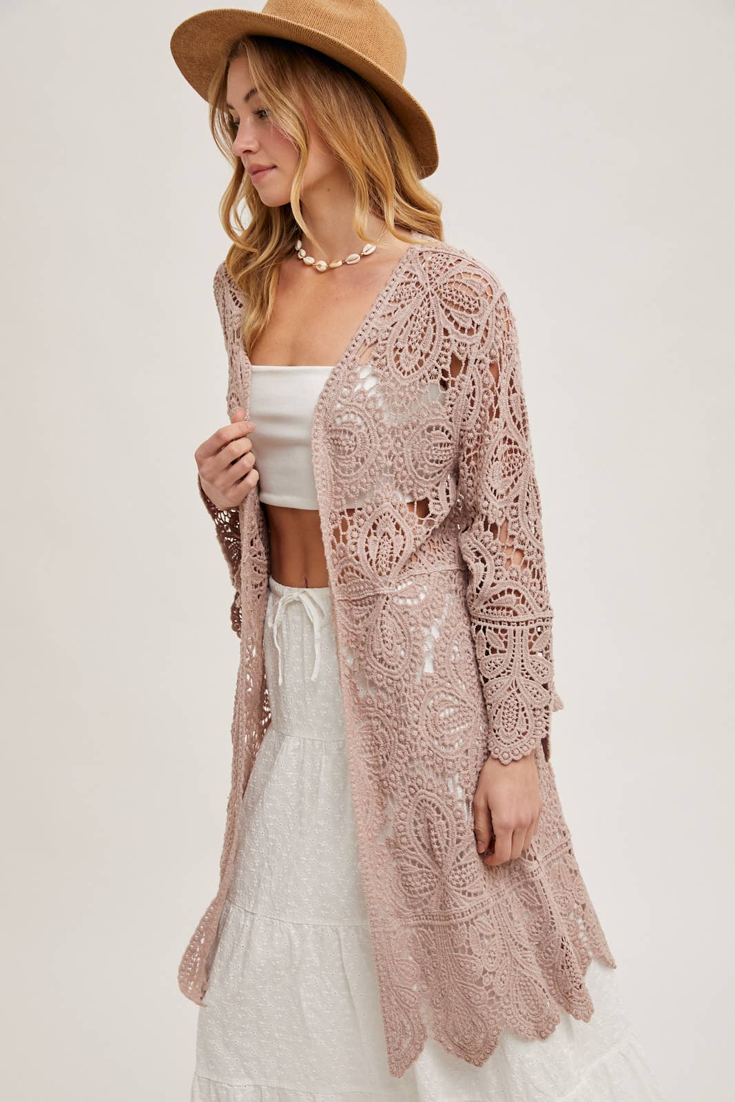 LATTE CROCHET CARDIGAN