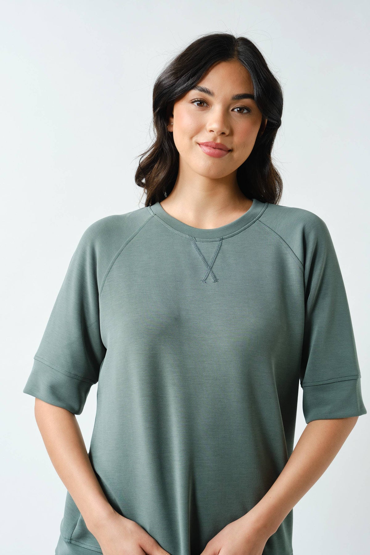 SOFT DRAPE RAGLAN TEE