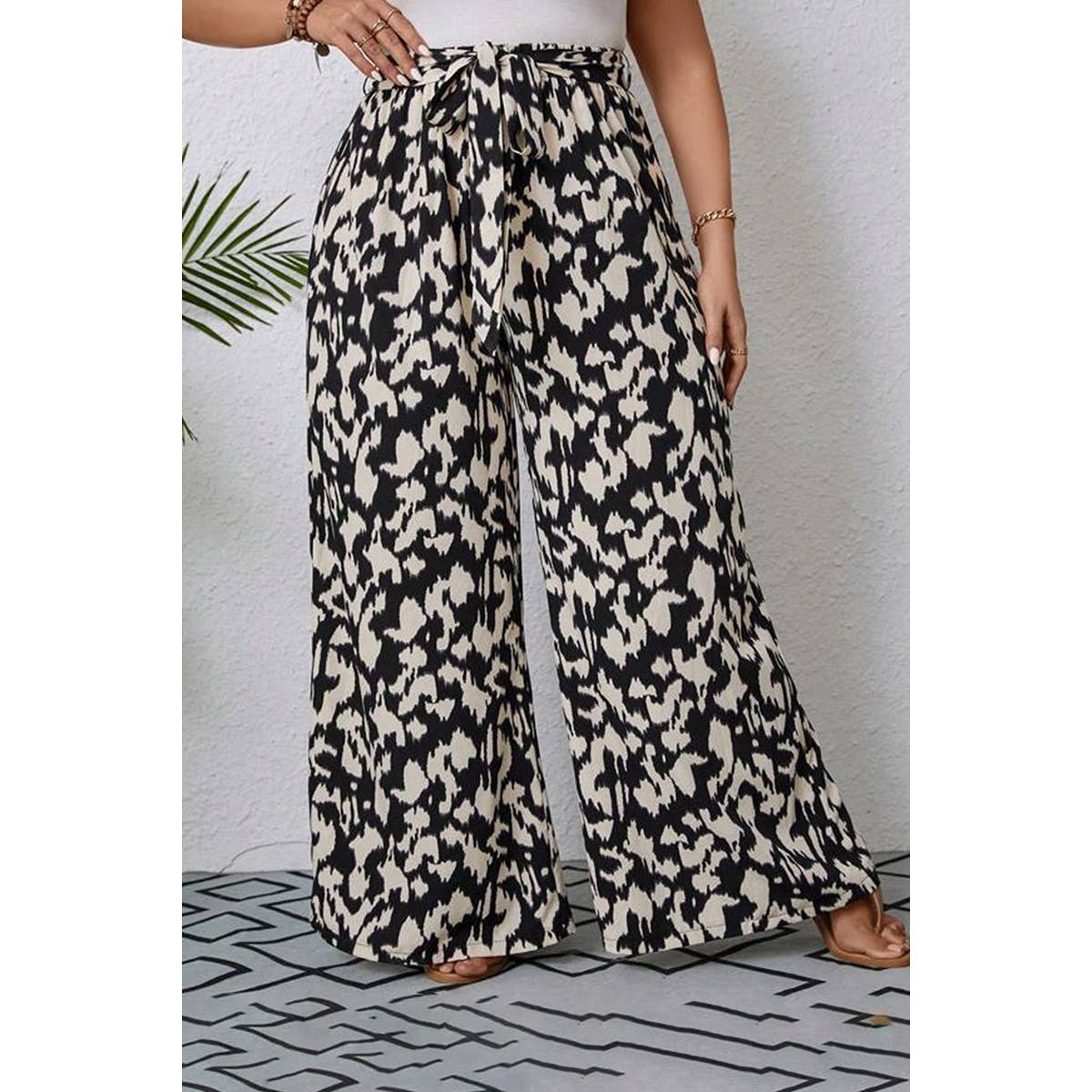 PLUS BLACK/CREAM WIDE LEG