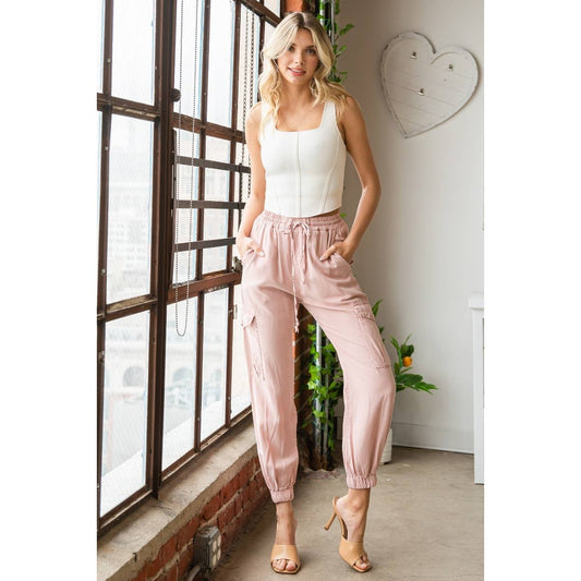 BLUSH DOUBLE POCKET JOGGER