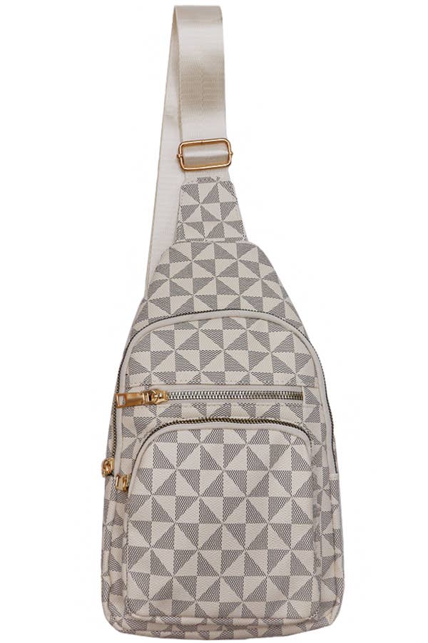 IVORY TRIANGLE CHECKERED SLING