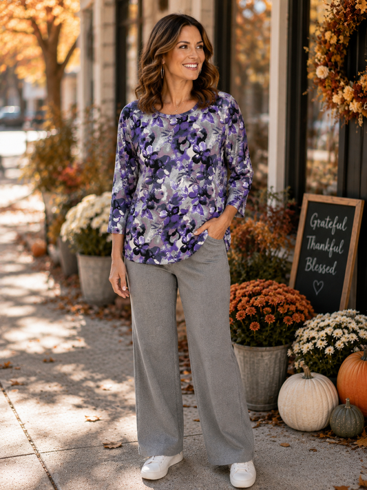 PURPLE PETALS BLOUSE
