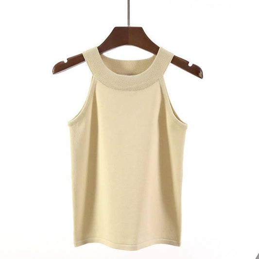 CREAM KNIT TANK