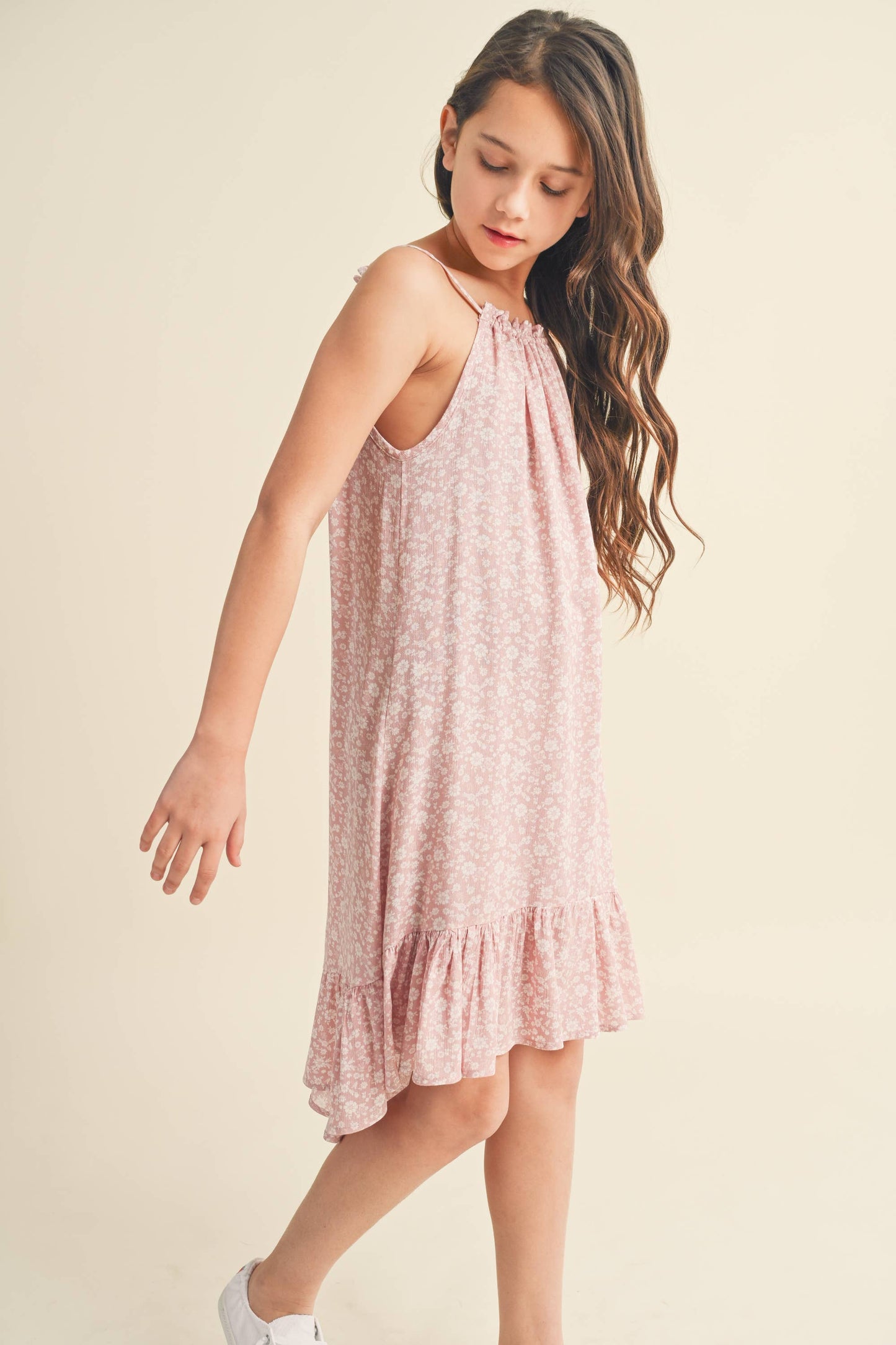 BLUSH HALTER DRESS