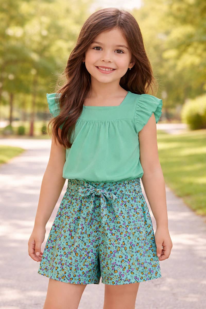 EMERALD FLORAL 2 PIECE SET