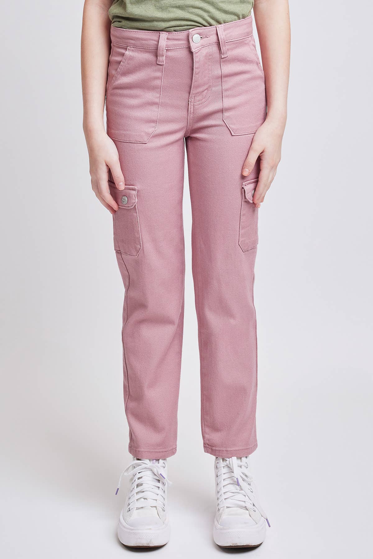 GIRLS MAUVE CARGO PANT