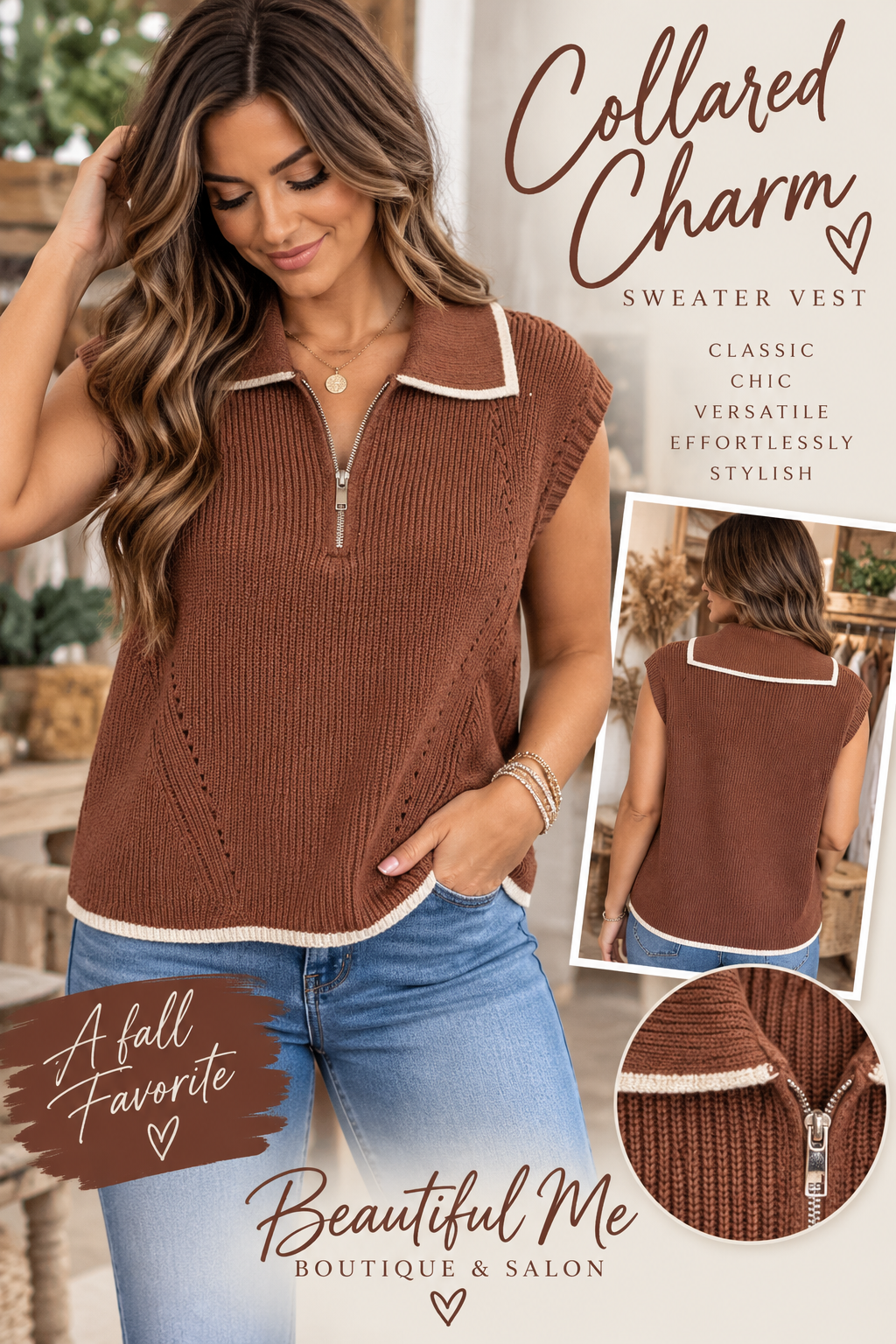 AUTUMN ESPRESSO SWEATER VEST