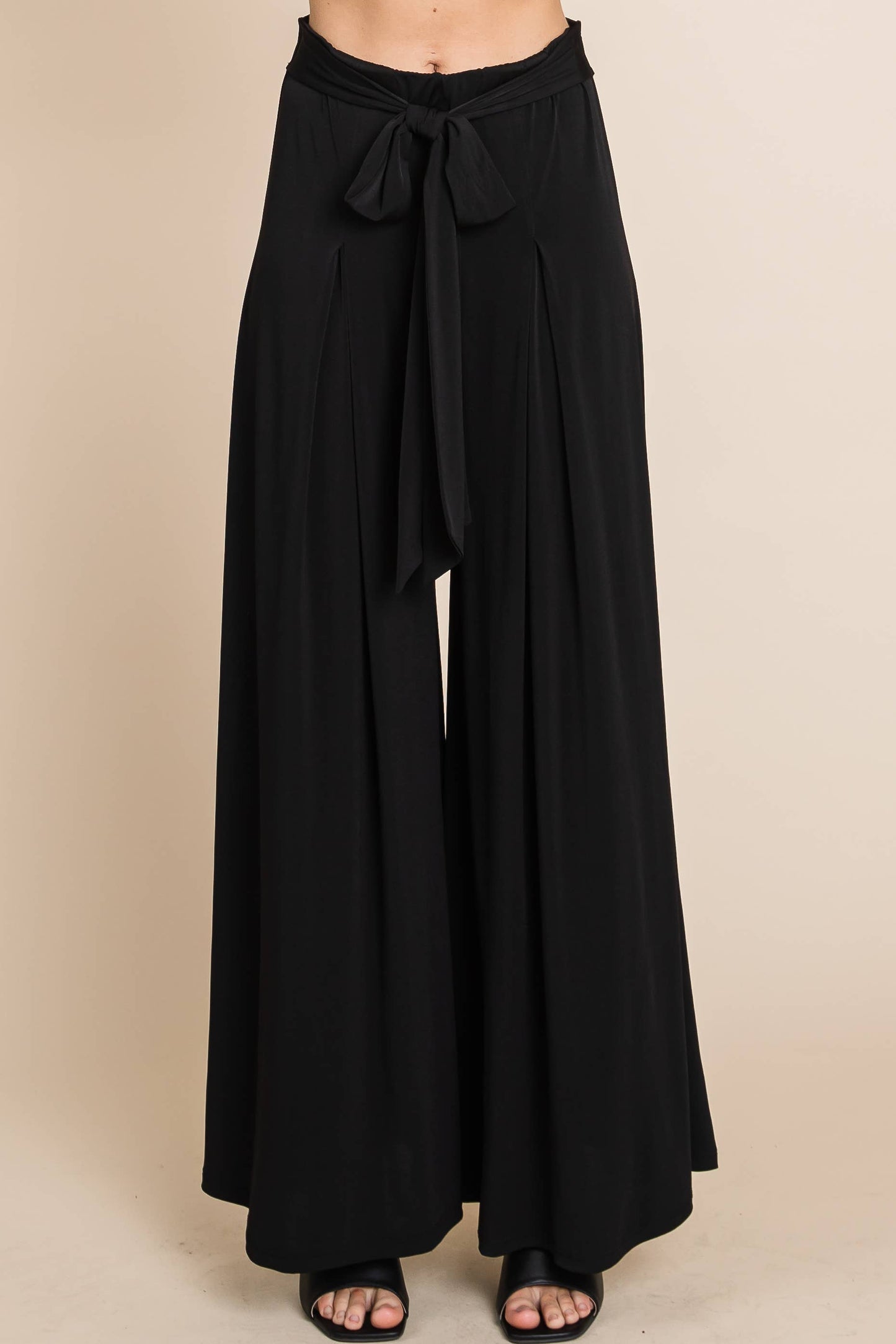 Black High Waisted Palazzo Pants