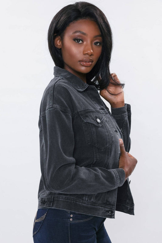 BLACK SALT WASH OVERSIZED BOYFRIEND